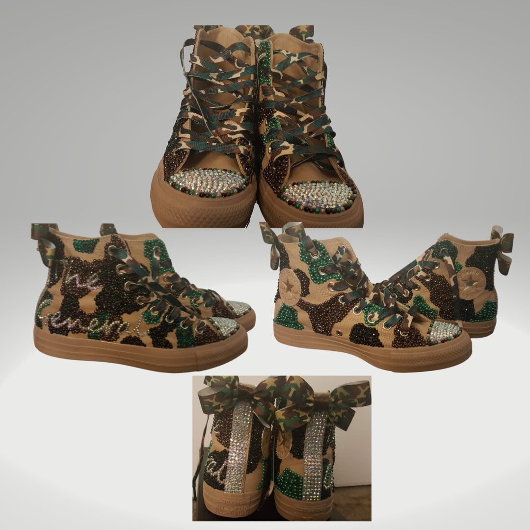 Adult Custom Bling Hi Top Converse