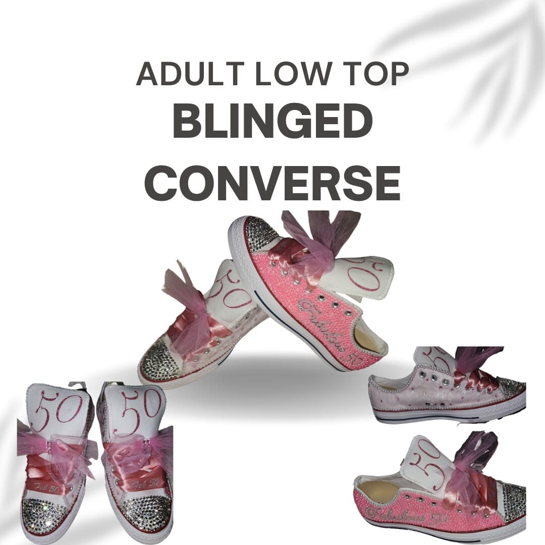 Adult Low Top Bling Custom Converse