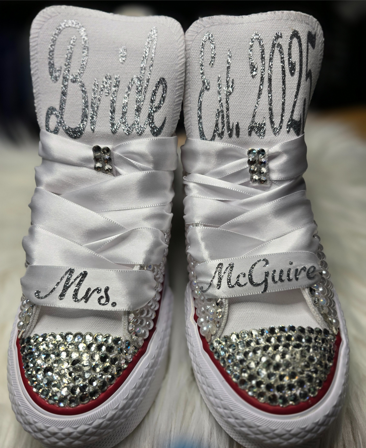 Blinged Bridal Sneakers