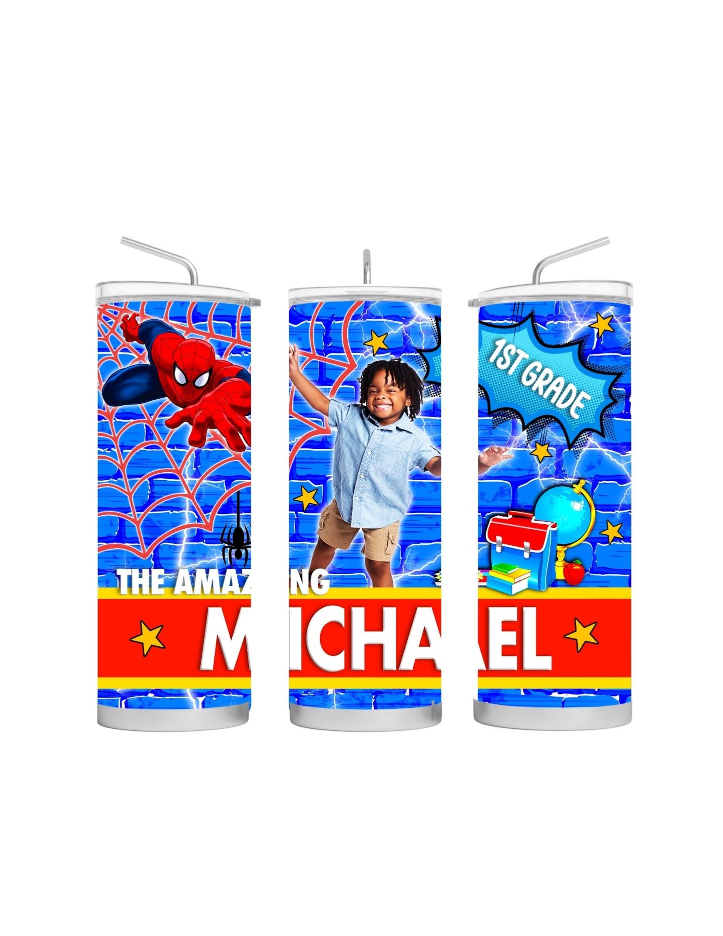 Kids Customized 12oz Skinny Tumbler