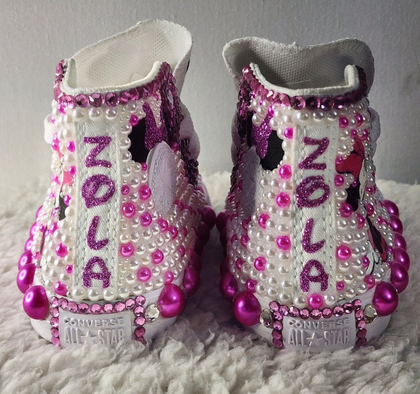 Little Girls Mouse Bling Sneakers