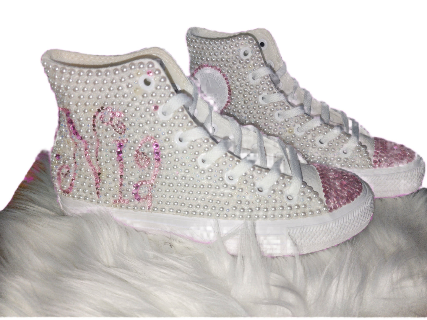 Adult Custom Bling Hi Top Converse