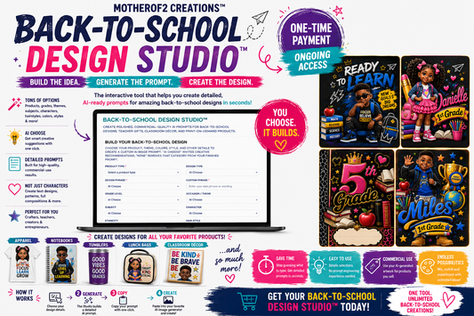 BACK TO SCHOOL DESIGN STUDIO PROMPT GENERATOR