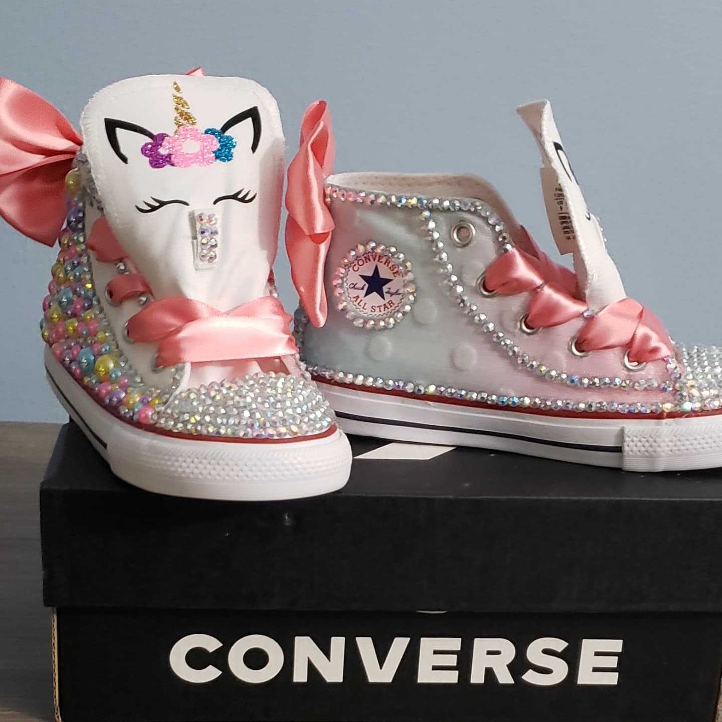 Little Girls Unicorn Bling Sneakers