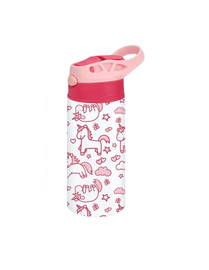 Kids Customized 12oz Tumbler with Pop-up Straw