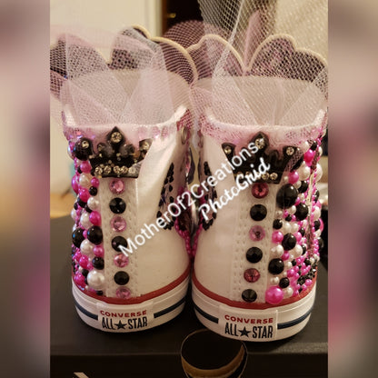 Little Girls Mouse Bling Sneakers